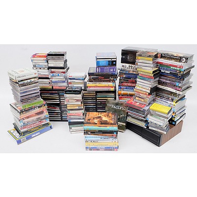 Quantity of Cassette Tapes, DVD's, VHS Videos, CD's approximately 150+