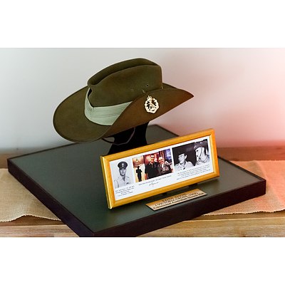 Ceremonial Slouch Hat - Worn By Victoria Cross Medal Recipient Keith Payne VC.AM.KSJ