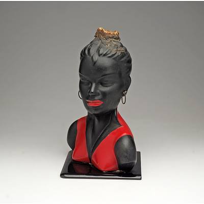 African Lady Bust Lamp Base