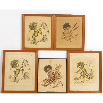 Five Framed Brownie Downing Prints