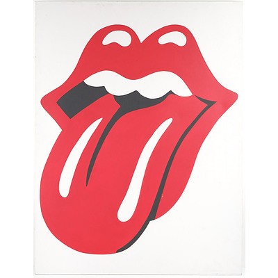 Large Rolling Stones 'Tongue and Lips' Logo Screenprint