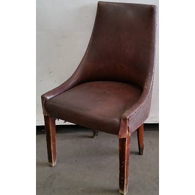 Vintage Leather Bound Chair