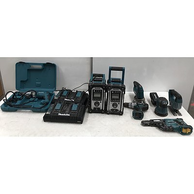 Assorted Makita Tools And Accessories