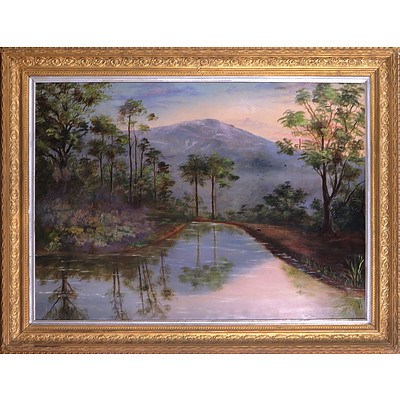 19th Century Australian School, Oil on Canvas Signed Ethel Muller