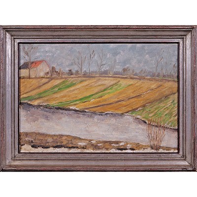 20th Century European School, Oil on Canvas Signed with Initials LK