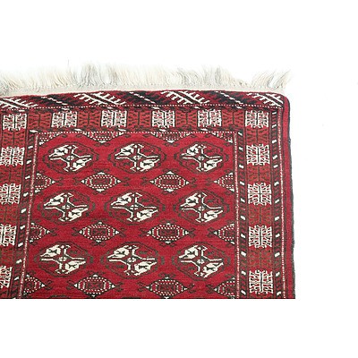 Persian Bokhara Hand Knotted Wool Pile Runner