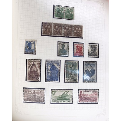 Nice Folder of Pre Independence New Guinea and International Stamp Blocks and Stamps
