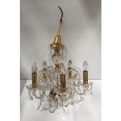 Cut Glass and Porcelain Chandeliers