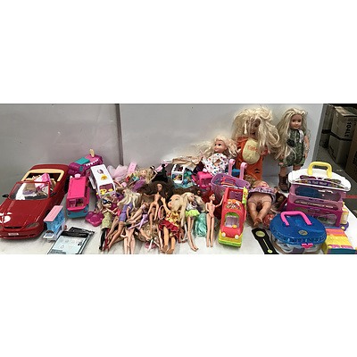 Large Collection of Barbies and Other Childrens Toys