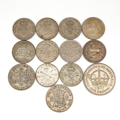 1937 Crown, Half Crowns, Florins and Shillings