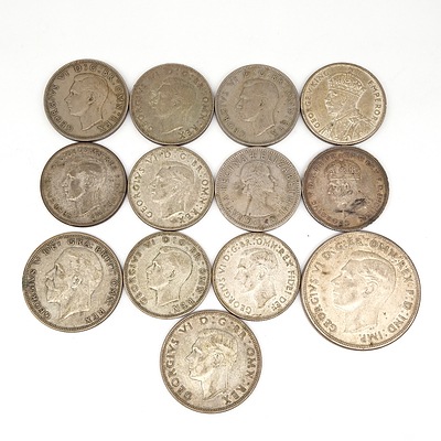 1937 Crown, Half Crowns, Florins and Shillings