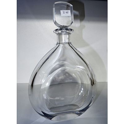 Signed Orrefors Cut Crystal Decanter