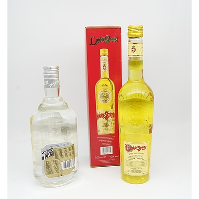 One Bottle of Strega Liquore 700ml and One Bottle of Stella D'Italia Sambuca Toschi 750ml