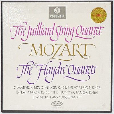 The Juilliard String Quartet Mozart The 'Haydn' Quartets, 33RPM LP in Hard Cover