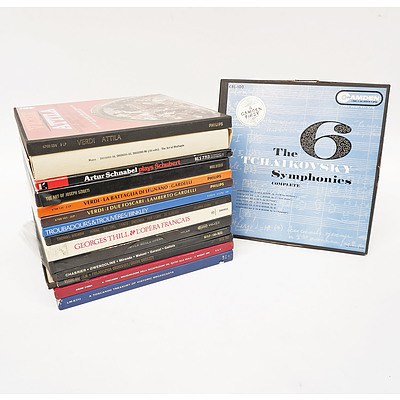 The 6 Tchaikovsky Symphonies Complete No.1-6, Verdi Attila and More, 15 33RPM Hard Cover Record Sets
