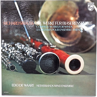 Richard Strauss Complete Works For Winds Edo De Waart Netherlands Wind Ensemble, 33RPM in Hard Cover Case