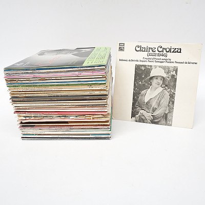 Claire Croiza 1882-1946 Recital of French Songs, Fernando Corena Operatic Arias for Bass Vol.2 and More, 33RPM Records in Cases