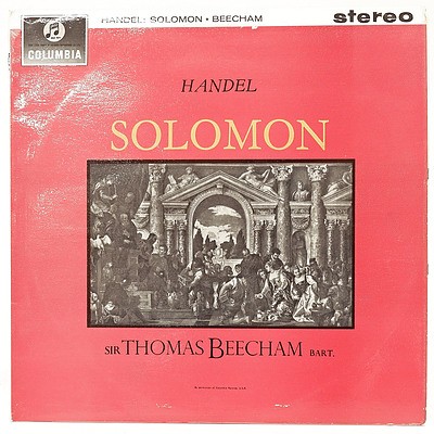Handel Solomon Sir Thomas Beecham Bart., 33RPM