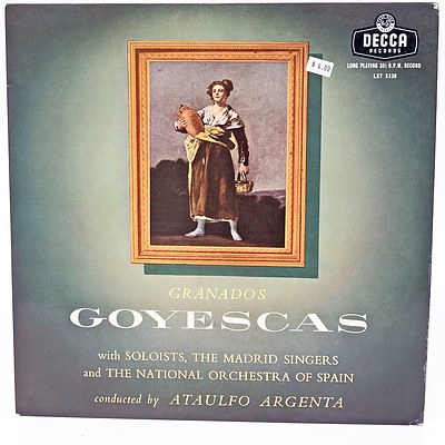 Granados Goyescas Conducted by Ataulfo Argenta, LP 33RPM