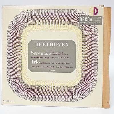 Beethoven Serenade in D major op.25, Trio in C minor op.9, LP 33RPM