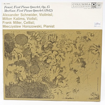 Faure: First Piano Quartet op.15, Martinu: First Piano Quartet (1942), LP 33RPM