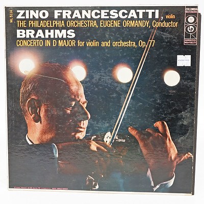 Zino Francescatti The Philadelphia Orchestra, Brahms Concerto in D major op.77, LP 33RPM