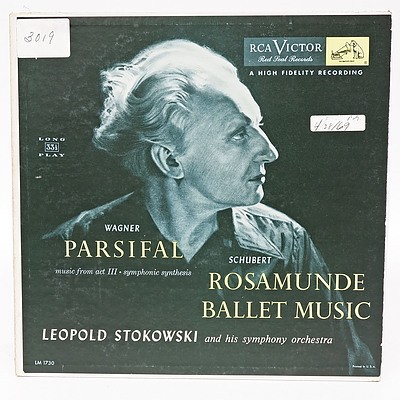 Wagner Parsifel Shubert Rosamunde Ballet Music Leopold Stokwski and His Symphony Orchestra, LP 33RPM