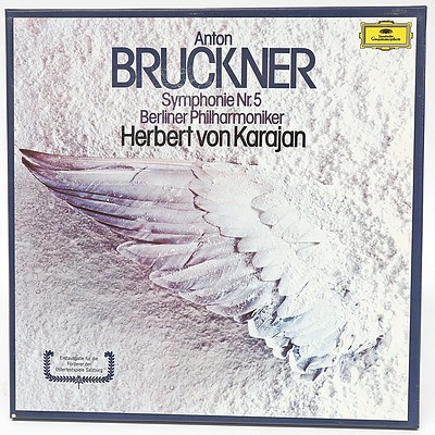 Anton Bruckner Symphonie Nr.5 Berliner Philharmoniker Herbert von Karajan, 33RPM in Hard Cover Case