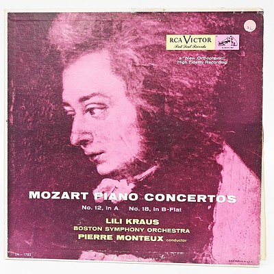 Mozart Piano Concertos No.12 in A No.18 in B-flat, LP 33RPM