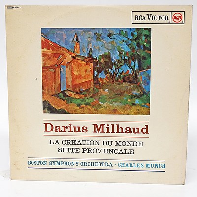 Darius Milhaud La Creation Du Monde Suite Provenceale Boston Symphony Orchestra, 33RPM
