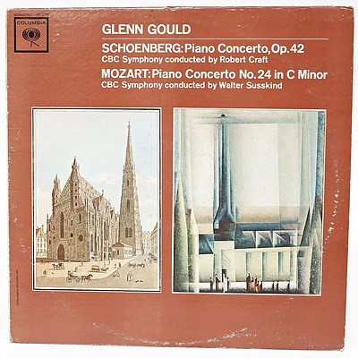Glenn Gould Schoenberg: Piano Concerto op.42 Mozart: Piano Concerto No.24 in C minor, LP 33RPM