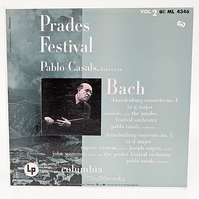 Prades Festival Pablo Casals Bach Brandenburg Concerto No.4 No.5, LP 33RPM