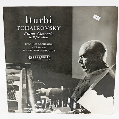 Iturbi Tchaikovsky Piano Concerto in B flat minor Colonne Orchestra, LP 33RPM