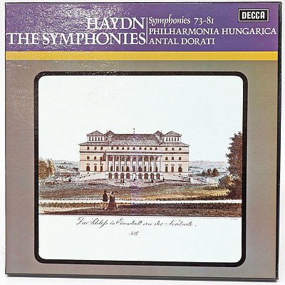 Haydn The Symphonies 73-81 Philharmonia Hungarica Antal Dorati, 33RPM in Hard Cover Case