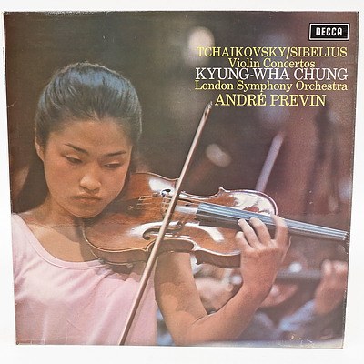 Tchaikovsky Sibelius Violin Concertos Kyung-Wha Chung London Symphony Orchestra Andre Previn, 33RPM