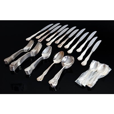 Vintage Grosvenor Silver Plated Seven Piece Cutlery Setting for Six
