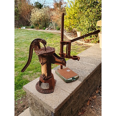 Vintage Champion Pitcher Water Pump and Another