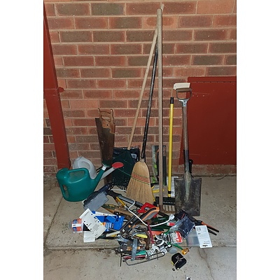 A Group of Gardening Tools, Including a Sander, Painting Equipment and More 