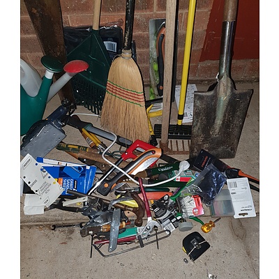 A Group of Gardening Tools, Including a Sander, Painting Equipment and More 