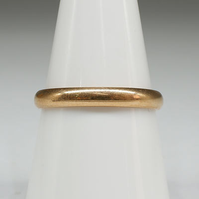 14ct Pink Gold Wedding Ring, 2.9g