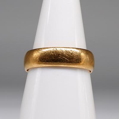 22ct Yellow Gold Wedding Ring, 4g