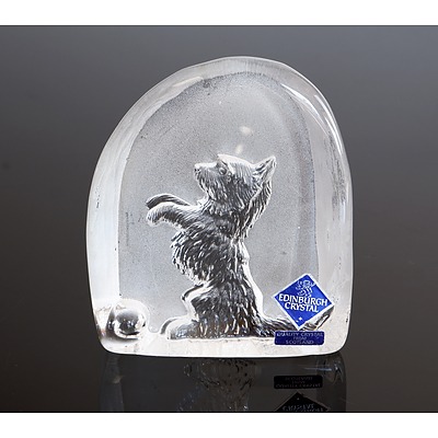 Edinburgh Crystal Scottish Terrier Desk Ornament