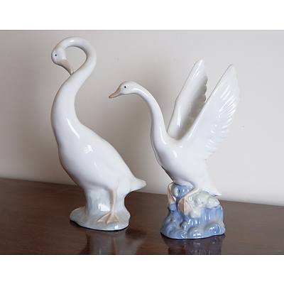 Two Spanish Nao Ceramic Ducks