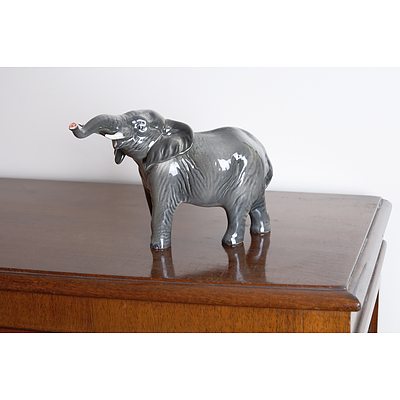 English Beswick Glazed Ceramic Elephant