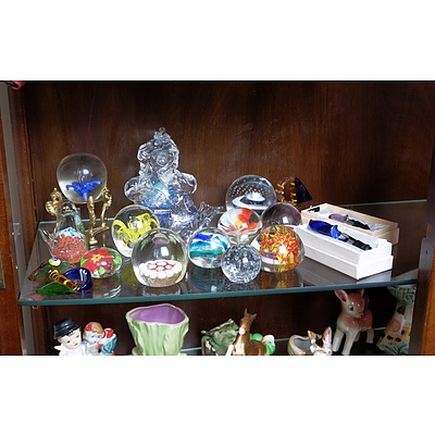 A Group of Art Glass, Including Venetian Glass Bottle Stoppers, Millefiori and More 