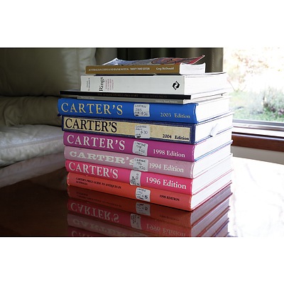 A Group of Antique Reference Books, Including Carter's 