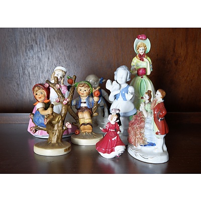 Eight Ceramic Figures, Including Doulton, Hummel and More 