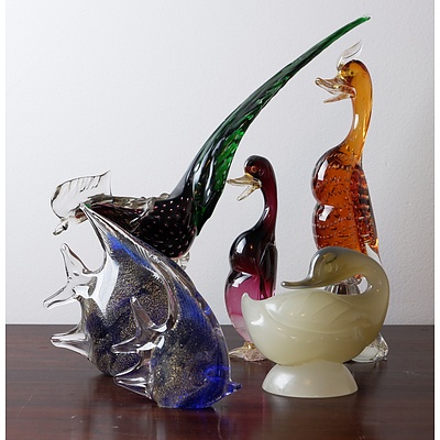Group of Venetian and Other Glass, Including Abacus and More