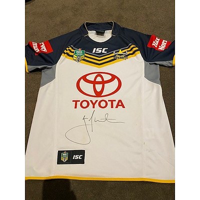 north queensland cowboys signed jersey