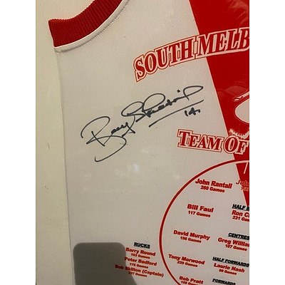 Sydney Swans Team of the Century Framed Jumper signed by Bobby Skilton